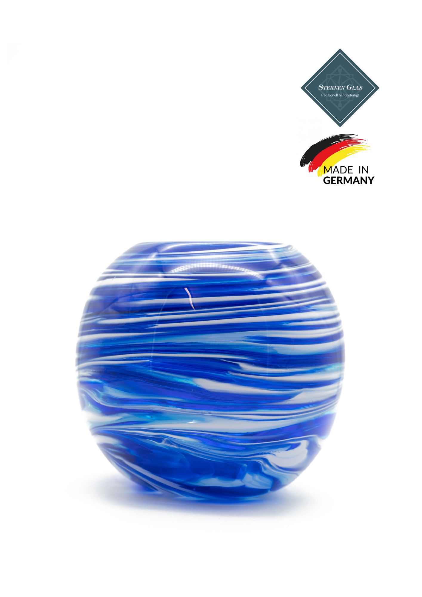 STERNEN GLAS | Round Vase | Blue