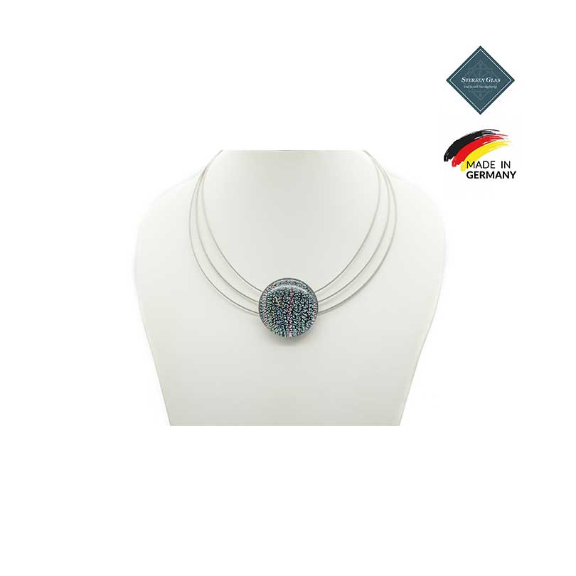 STERNEN GLAS | "Daniela" Necklace | 3 Tier Silver Plated Necklace