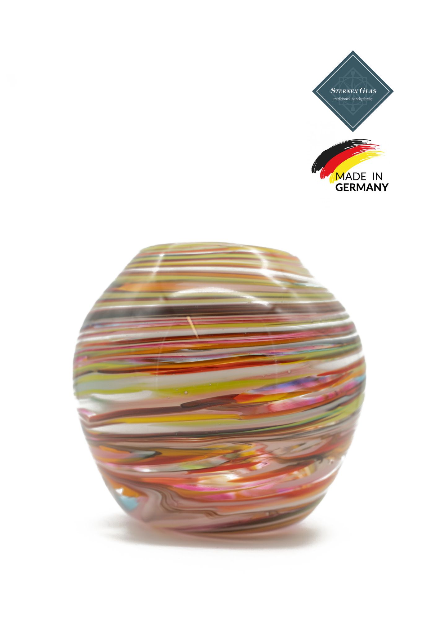 STERNEN GLAS | Round Vase | Colorful
