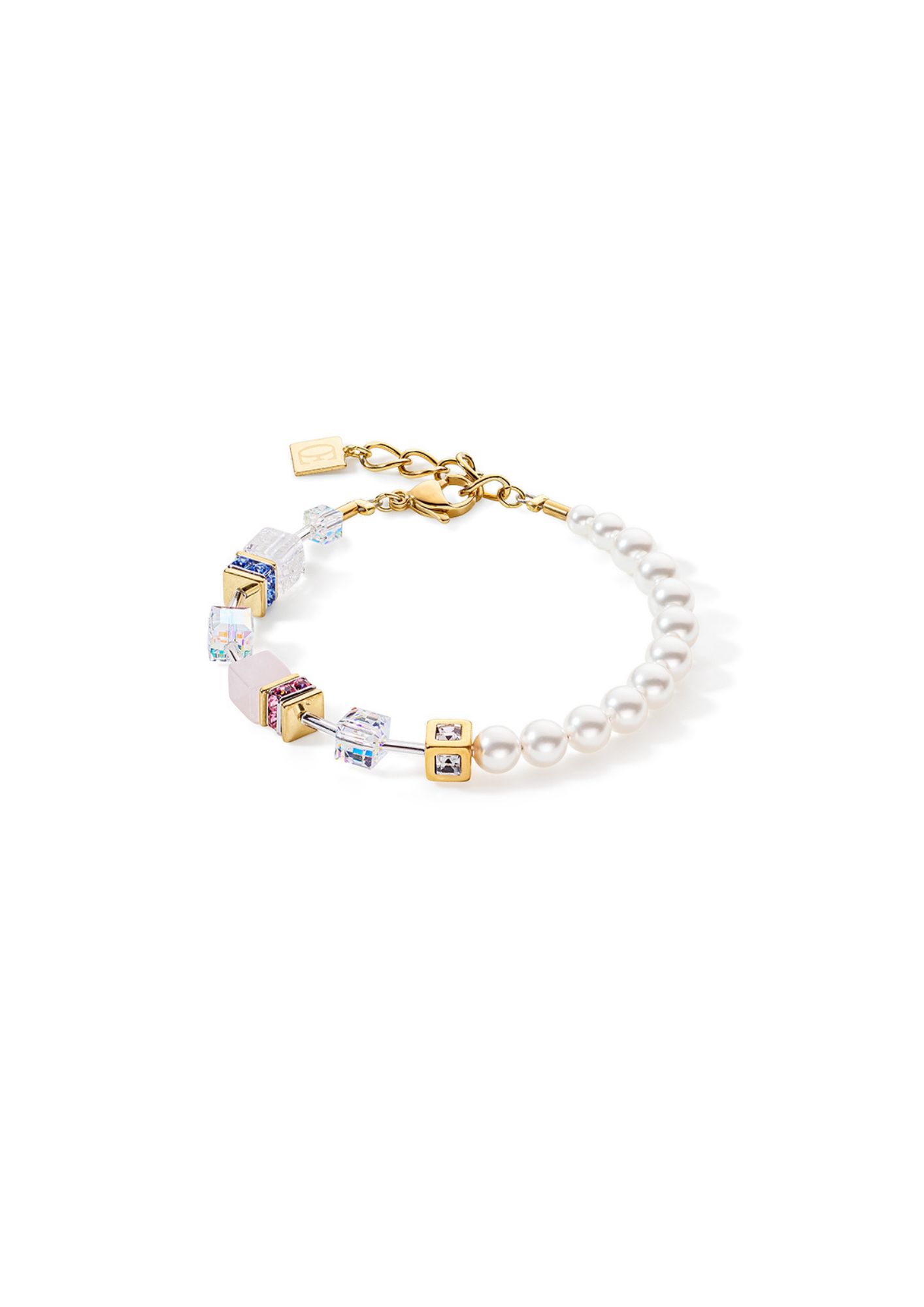 CDL | GeoCUBE® Precious Fusion Pearls Bracelet | Multicolour Pastel