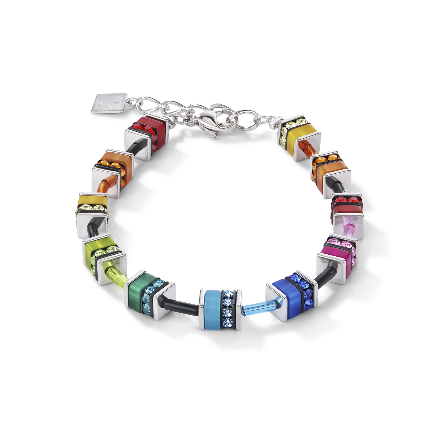 CDL | GeoCUBE® Bracelet Classic Polaris & Rhinestone | Multicolour
