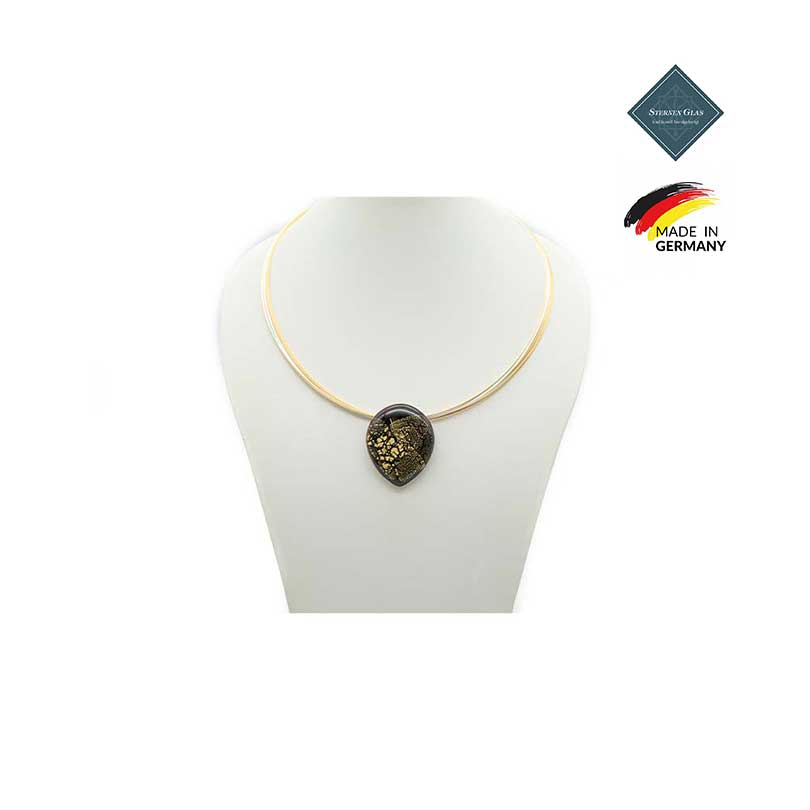 STERNEN GLAS | "Antonia" Teardrop Necklace | 10 Row Gold - Silver Plated